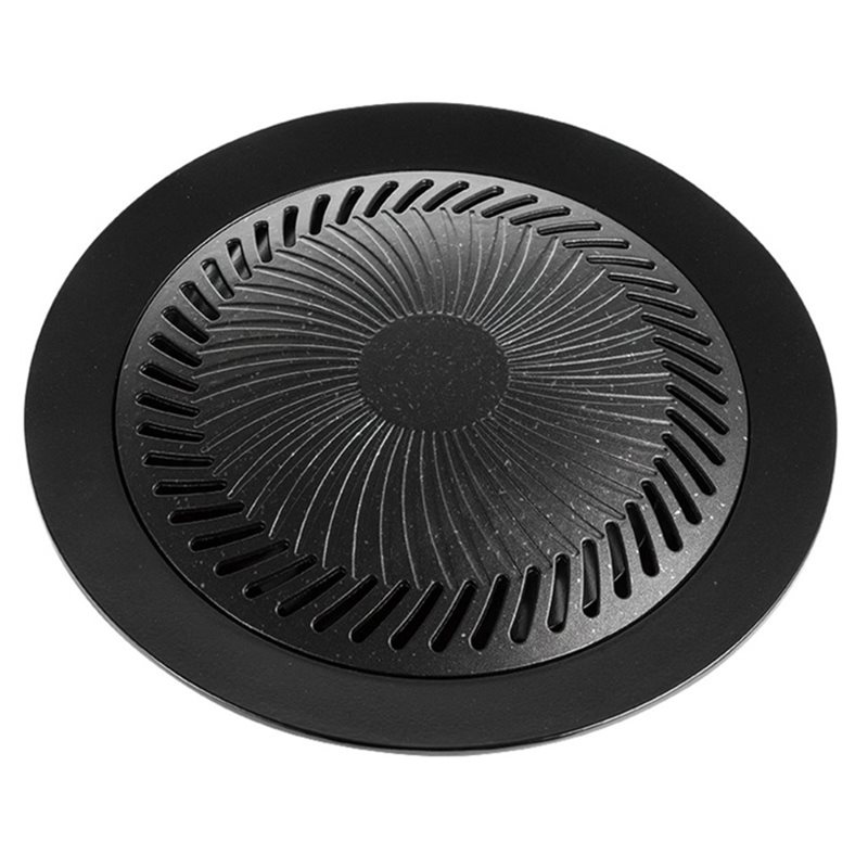 Camping Cooking Vegetables - ALIM-Aluminum Nonstick Korean Grill Round Portable