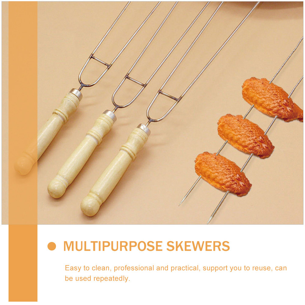 Camping Cooking Vegetables - 10Pcs Professional Stainless Steel Bbq Skewers