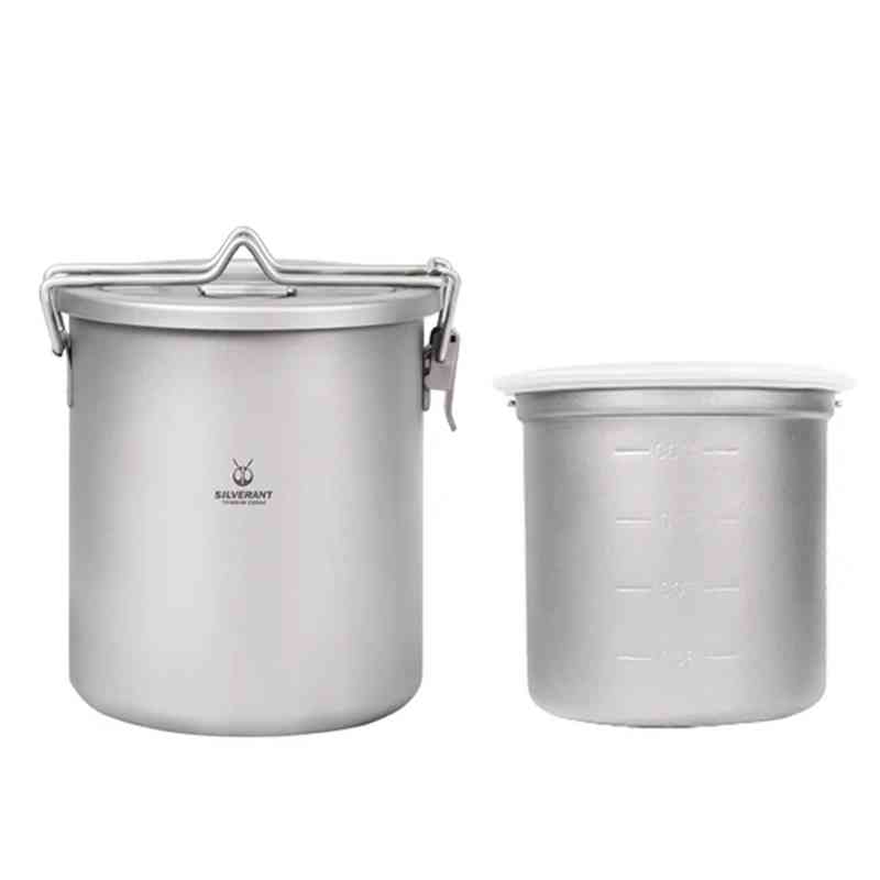 Campfire Cooking - Silverant Camping Titanium Pot Ultralight Rice