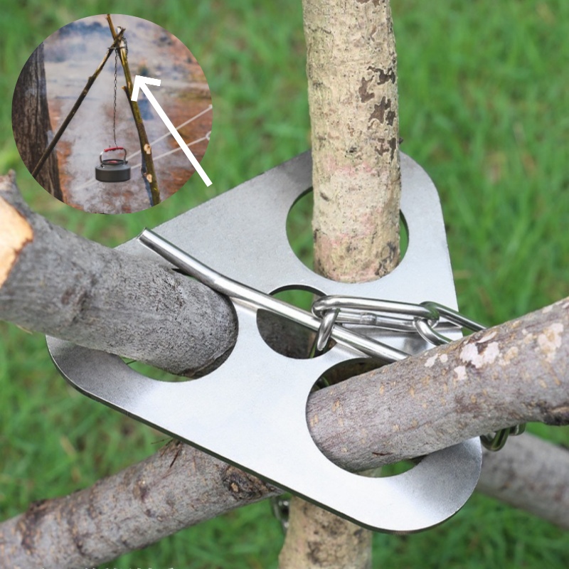 Campfire Cooking - 1set Tripod Hanging Detachable Campfire Cooking