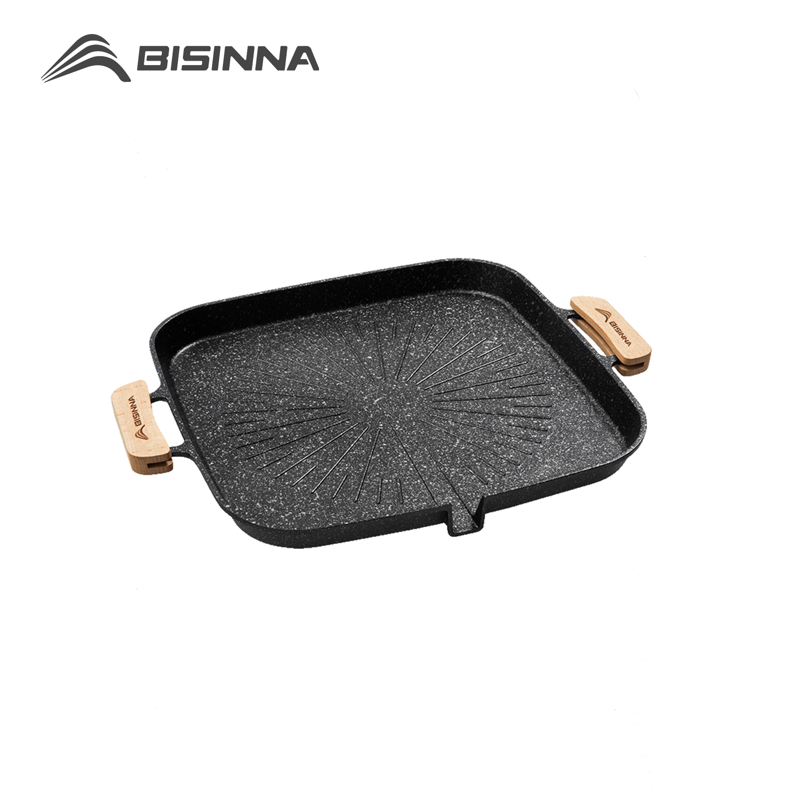 Camping Cooking Set Non Stick - BISINNA Square BBQ Grill Pan Non