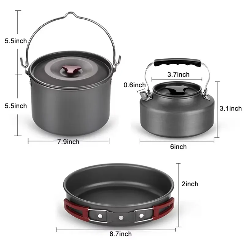 High Quality Outdoor Lightweig - Quality Camping Cooking Set recension och pris