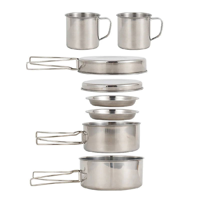 8pcs/Set Camping Cookware Mess - Camping Cooking Roll recension och pris