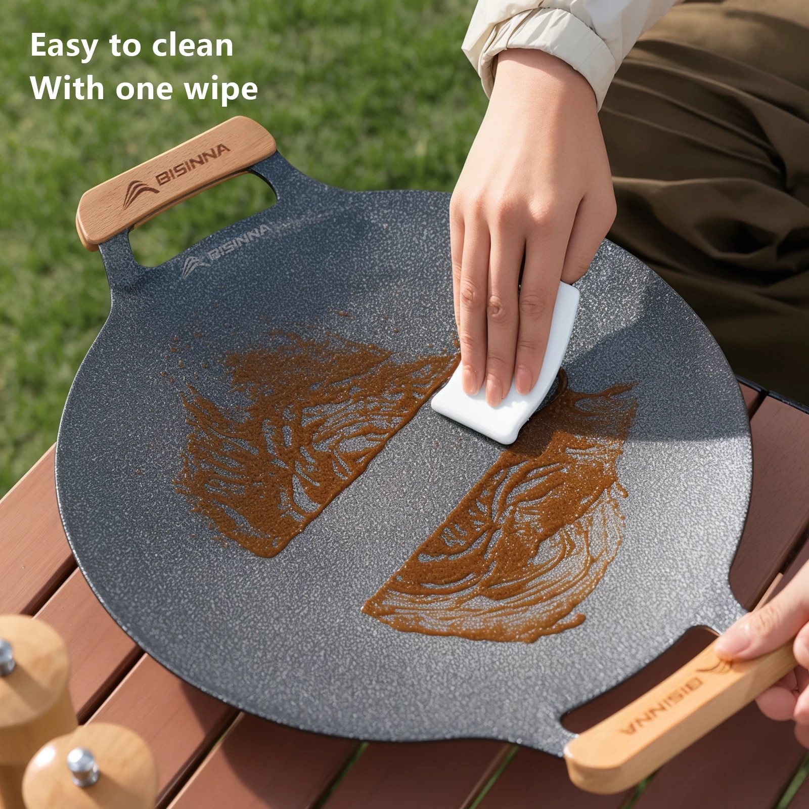 BISINNA 34CM Outdoor BBQ Grill - Camping Cooking Set Non Stick recension och pris