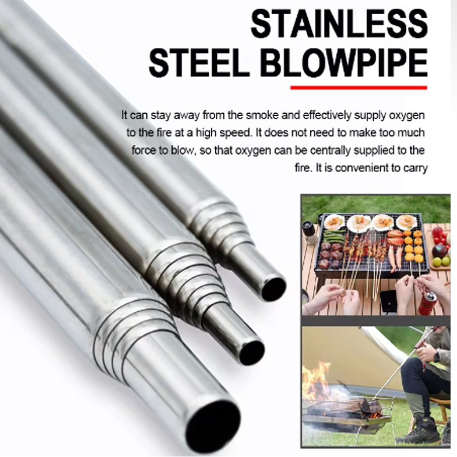 Stainless Steel Blowpipe Pocke - Campfire Cooking recension och pris