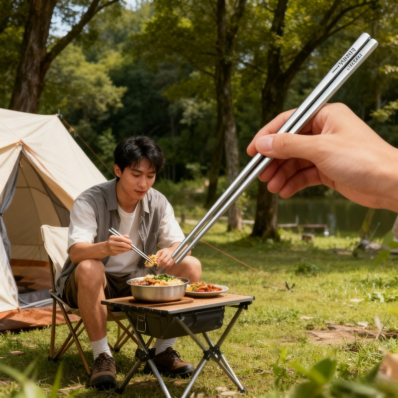 Durable Portable Titanium Chop - Camping No Cooking Meals recension och pris