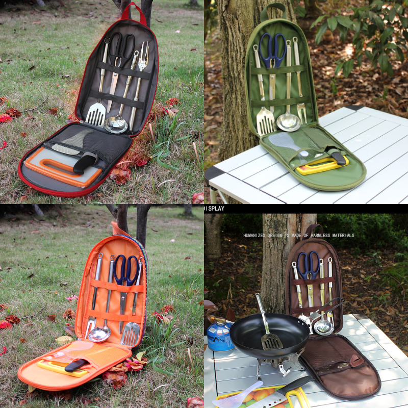 7pcs Camping Kitchen Utensil S - Camping Cooking Roll recension och pris