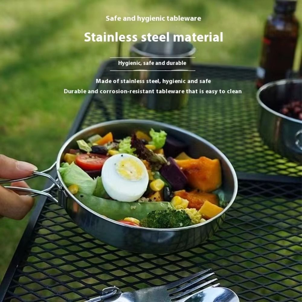 5Pcs 304 Stainless Steel Campi - Camping Cooking Pot Set recension och pris