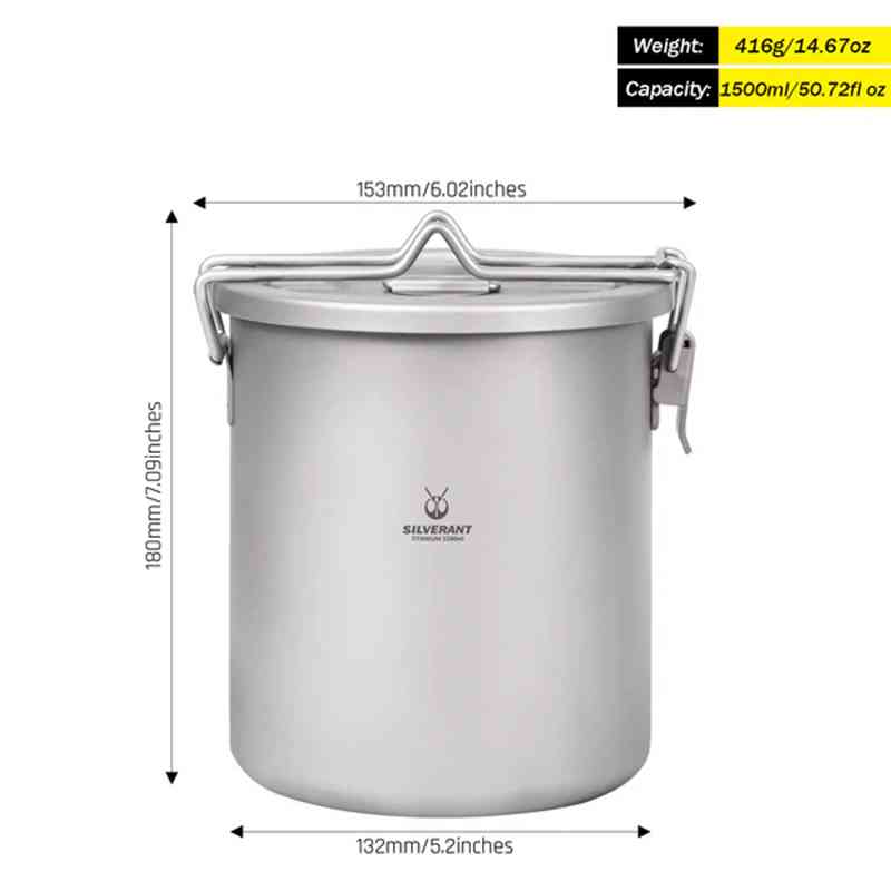 Silverant Camping Titanium Pot - Campfire Cooking recension och pris
