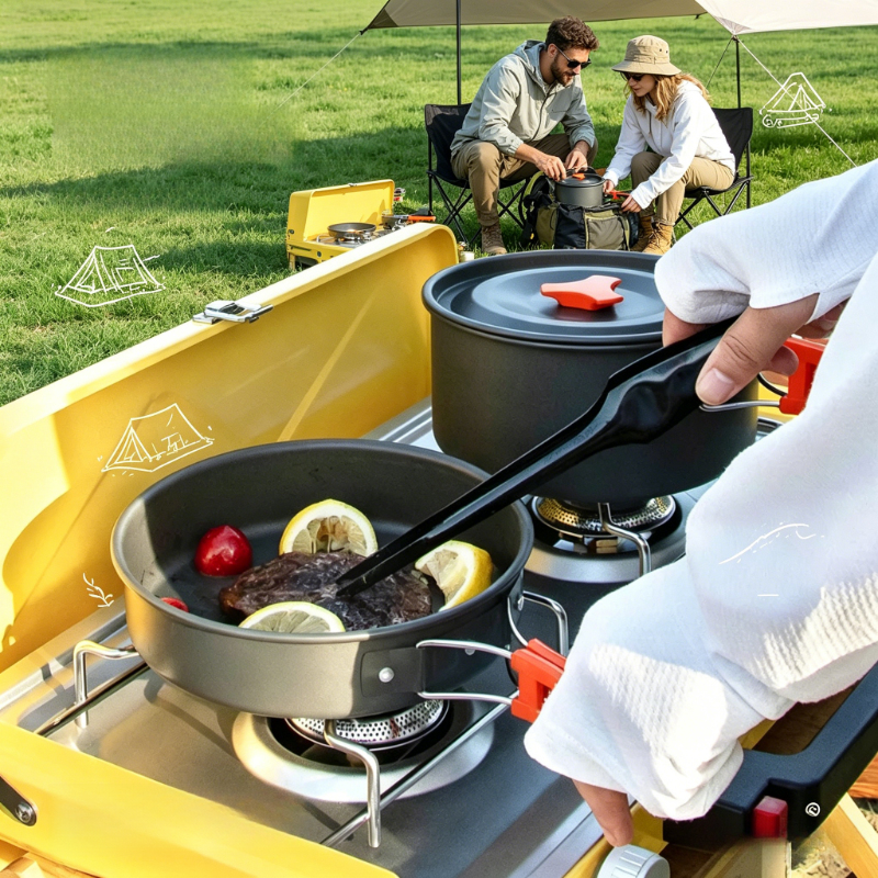 10pcs Camping Cookware Set Hig - Quality Camping Cooking Set recension och pris