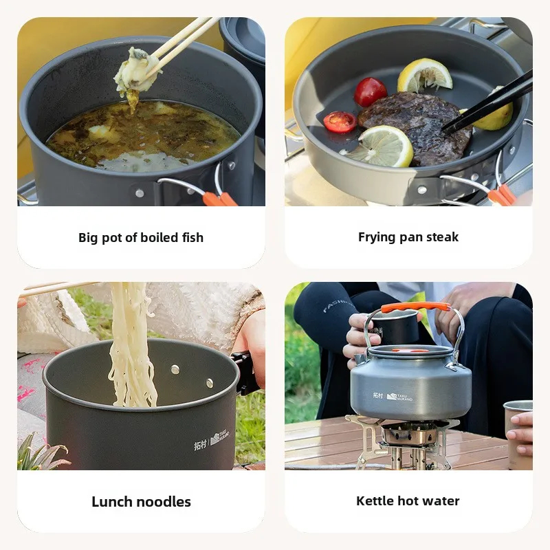 10pcs Camping Cookware Set Hig - Quality Camping Cooking Set recension och pris