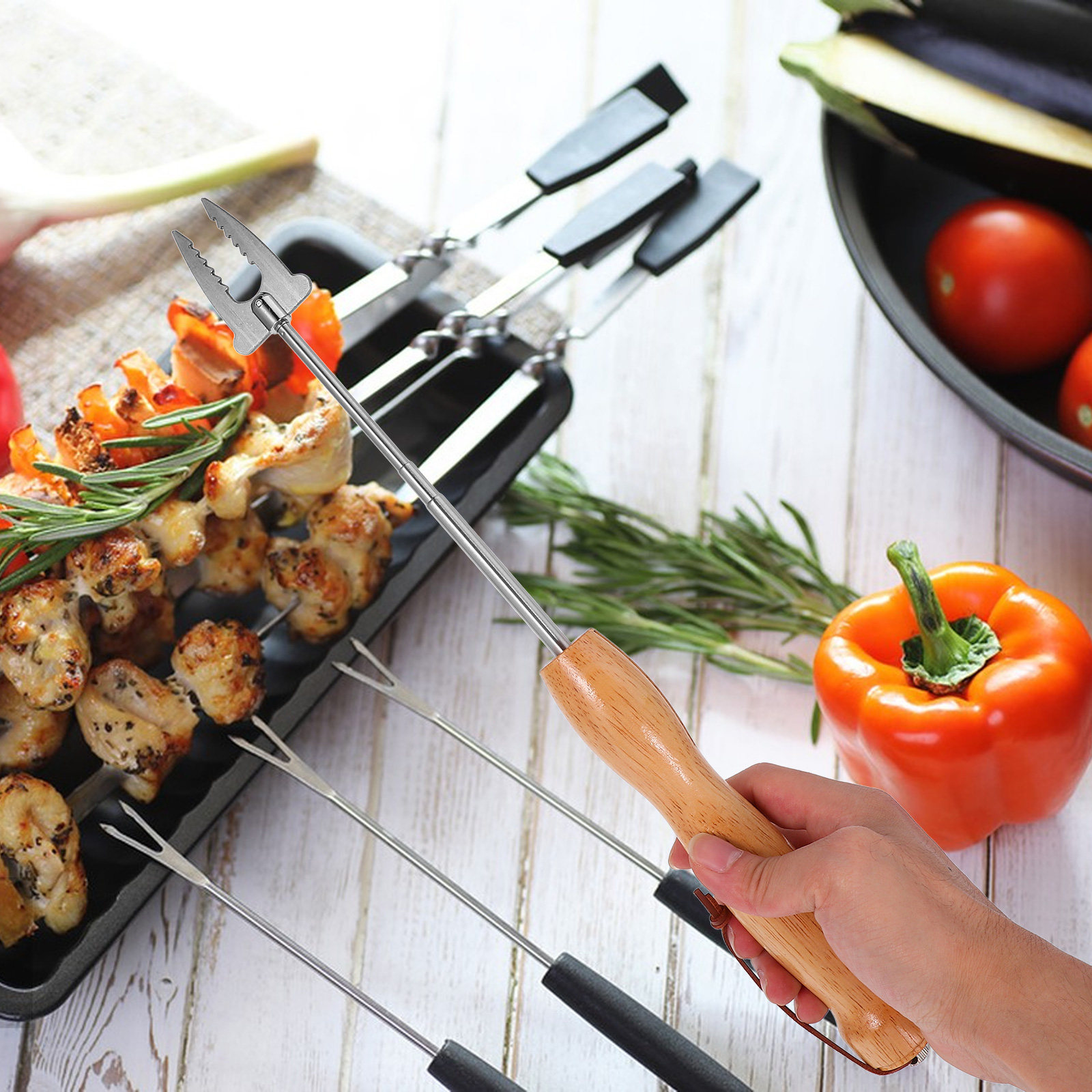 Stainless Steel Extendable Bbq - Campfire Cooking recension och pris