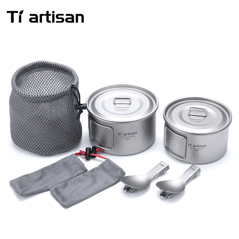 Tiartisan Titanium 4Pcs Cookwa - Camping No Cooking Meals recension och pris