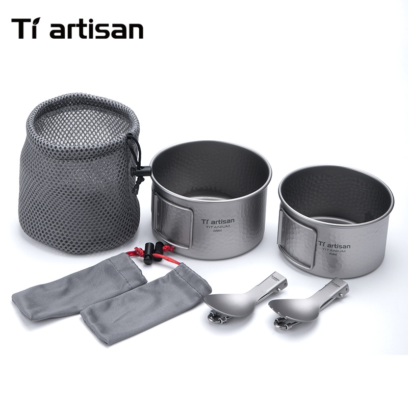 Tiartisan Titanium 4Pcs Cookwa - Camping No Cooking Meals recension och pris