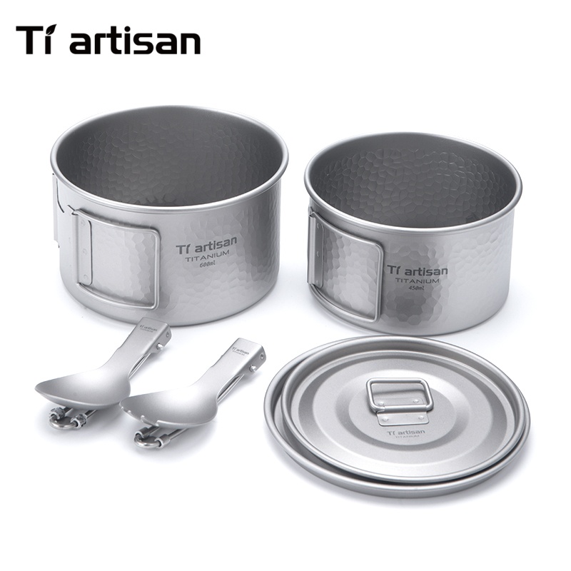 Tiartisan Titanium 4Pcs Cookwa - Camping No Cooking Meals recension och pris