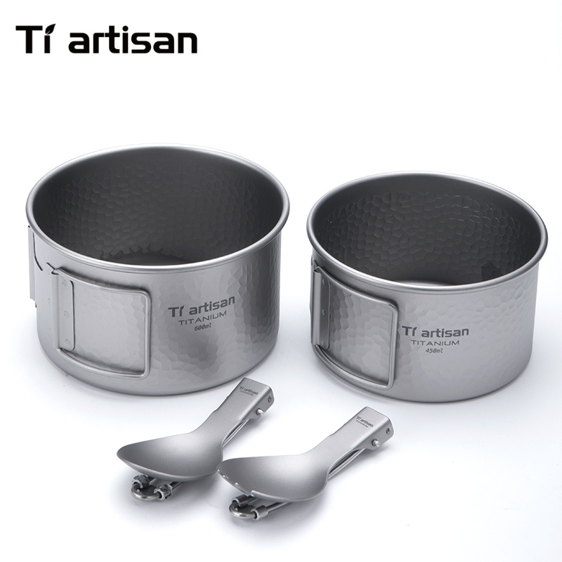 Tiartisan Titanium 4Pcs Cookwa - Camping No Cooking Meals recension och pris
