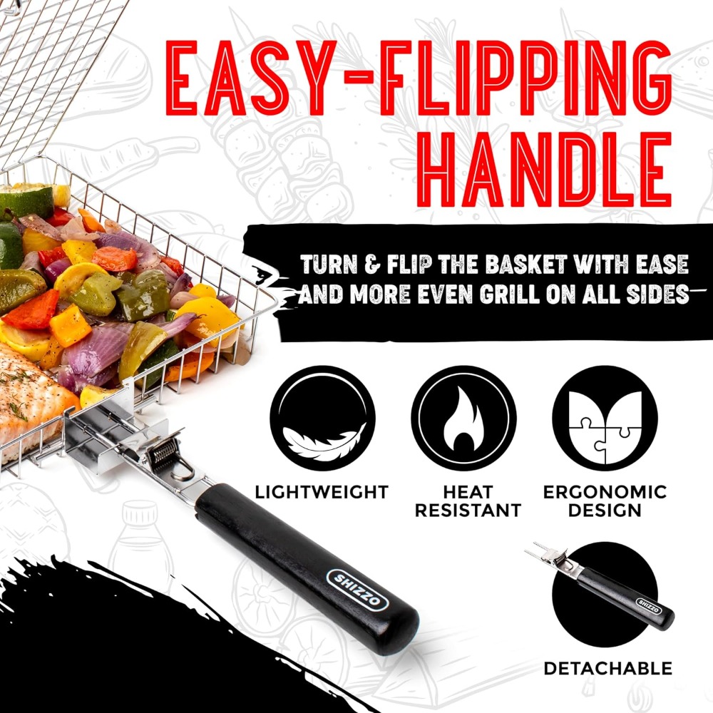 BBQ Grill Basket Set, Stainles - Camping Cooking Vegetables recension och pris