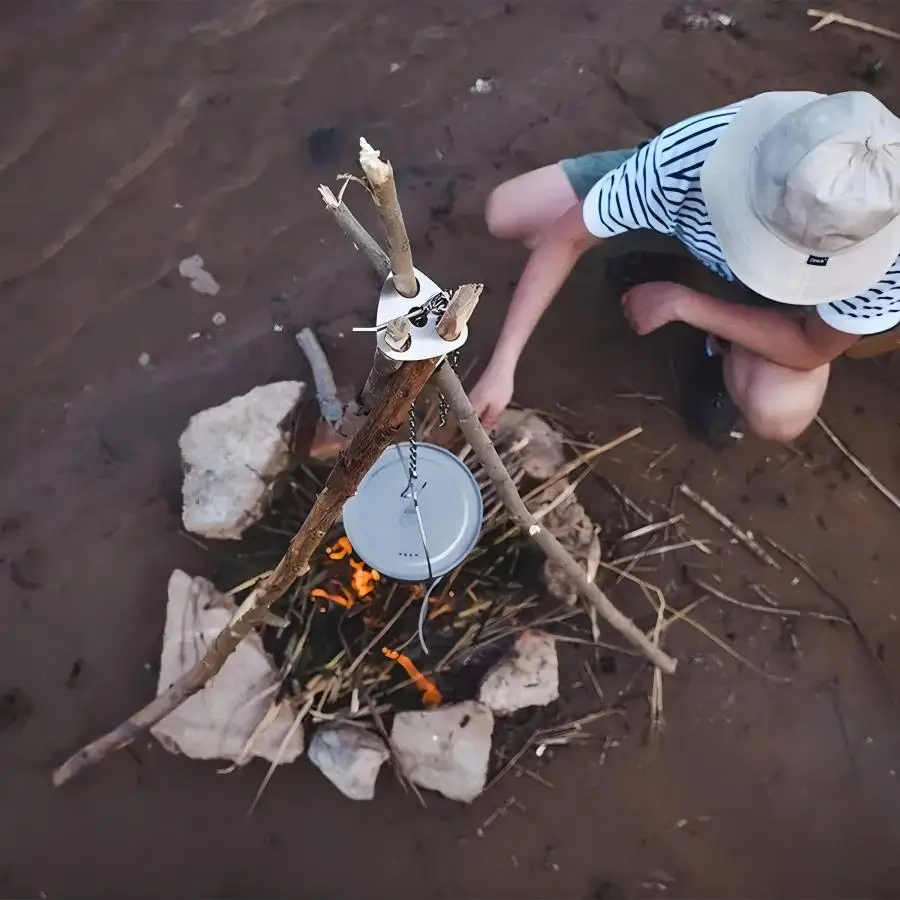 Stainless Steel Portable Campi - Campfire Cooking recension och pris