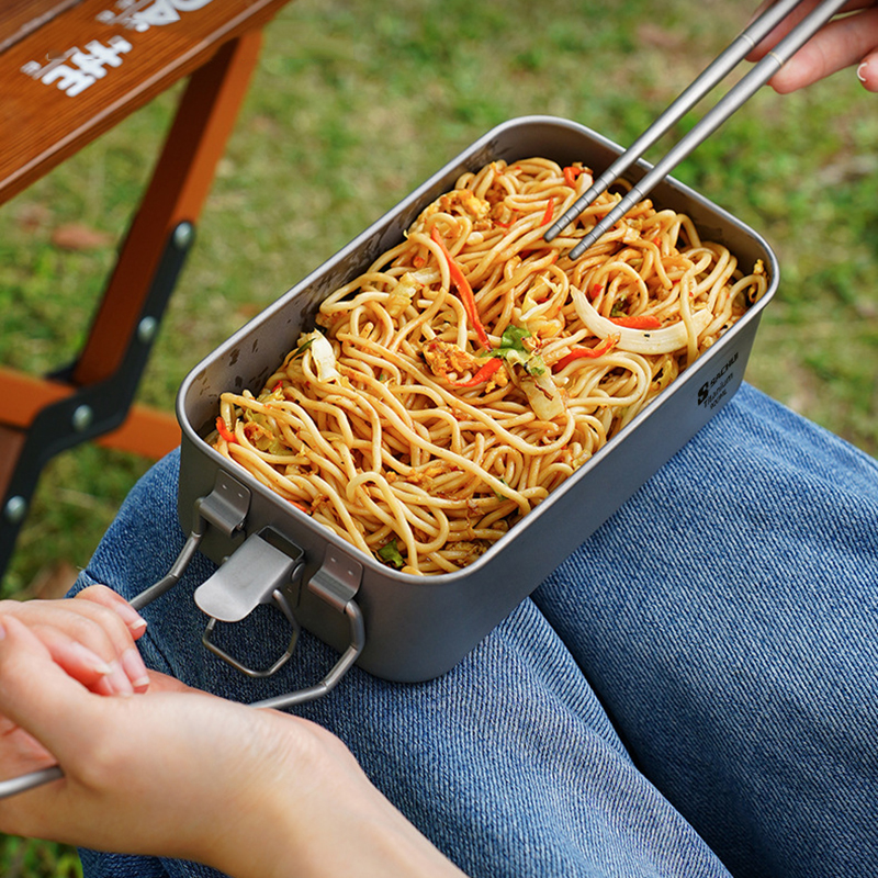 900ml Sealed Titanium Lunch Ca - Campfire Cooking recension och pris