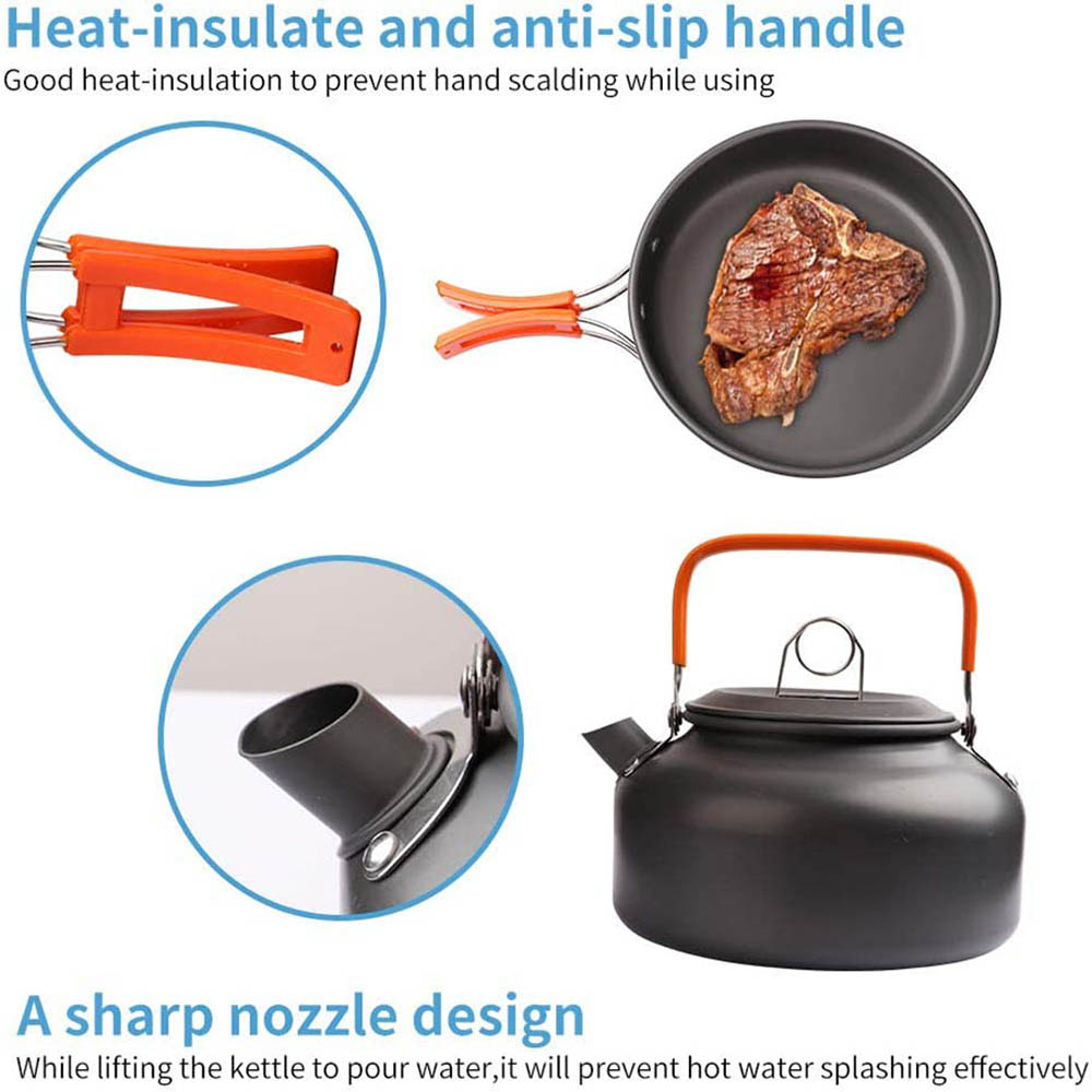 1pcs/1set Camping Cookware Kit - Camping Cooking Pot Set recension och pris
