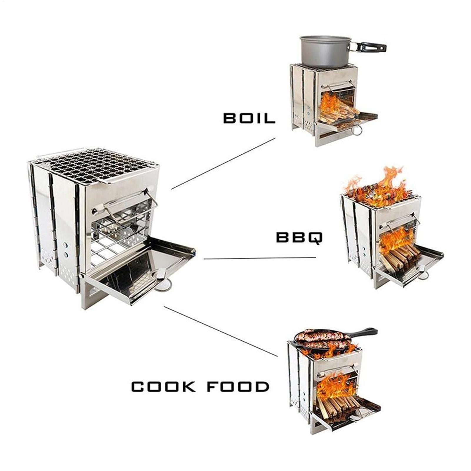 Portable Camping Stove Stainle - Camping No Cooking Meals recension och pris
