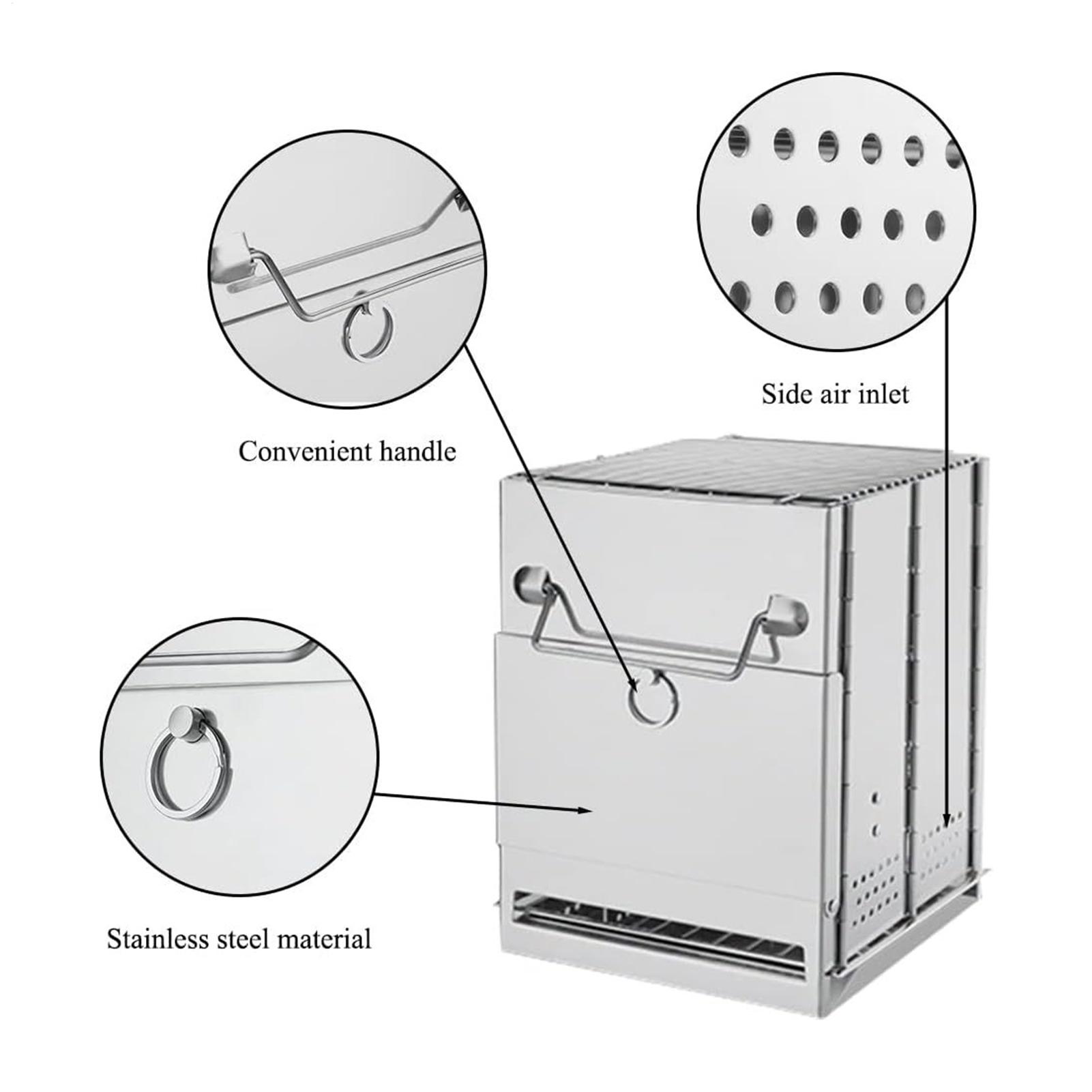 Portable Camping Stove Stainle - Camping No Cooking Meals recension och pris