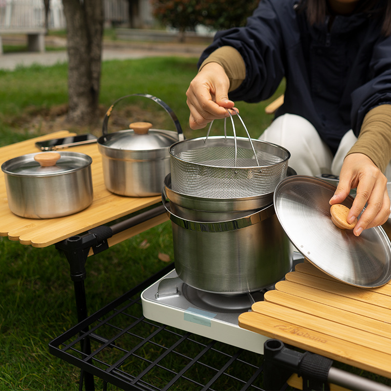 NOBANA Newest Outdoor Stainles - Camping Cooking Pot Set recension och pris
