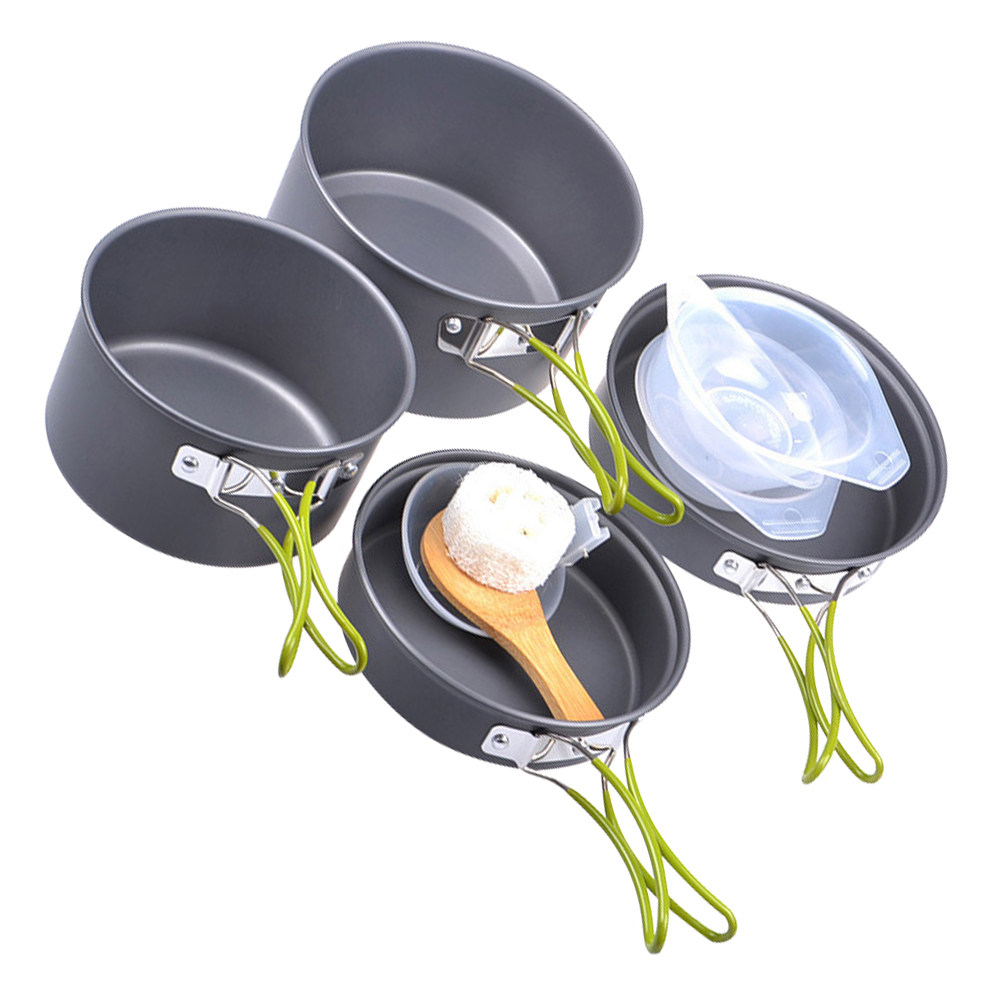 1Set Portable Camping Cookware - Camping Cooking Pot Set recension och pris