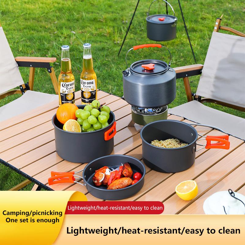 [SP]Camping Cookware Set Alumi - Camping Cooking Set Non Stick recension och pris
