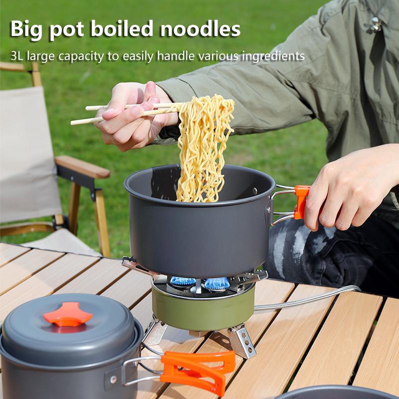 [SP]Camping Cookware Set Alumi - Camping Cooking Set Non Stick recension och pris