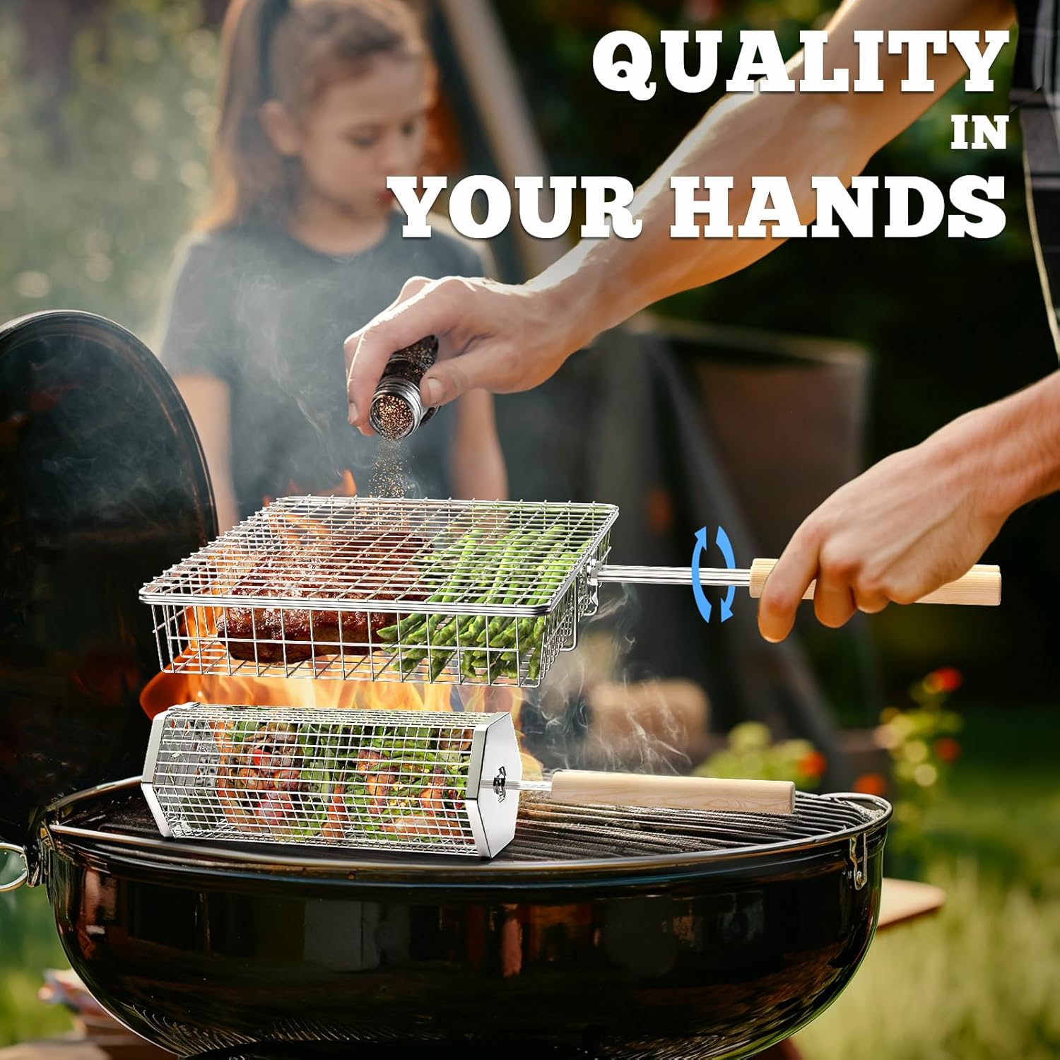 Grill Basket Set with Removabl - Camping Cooking Vegetables recension och pris