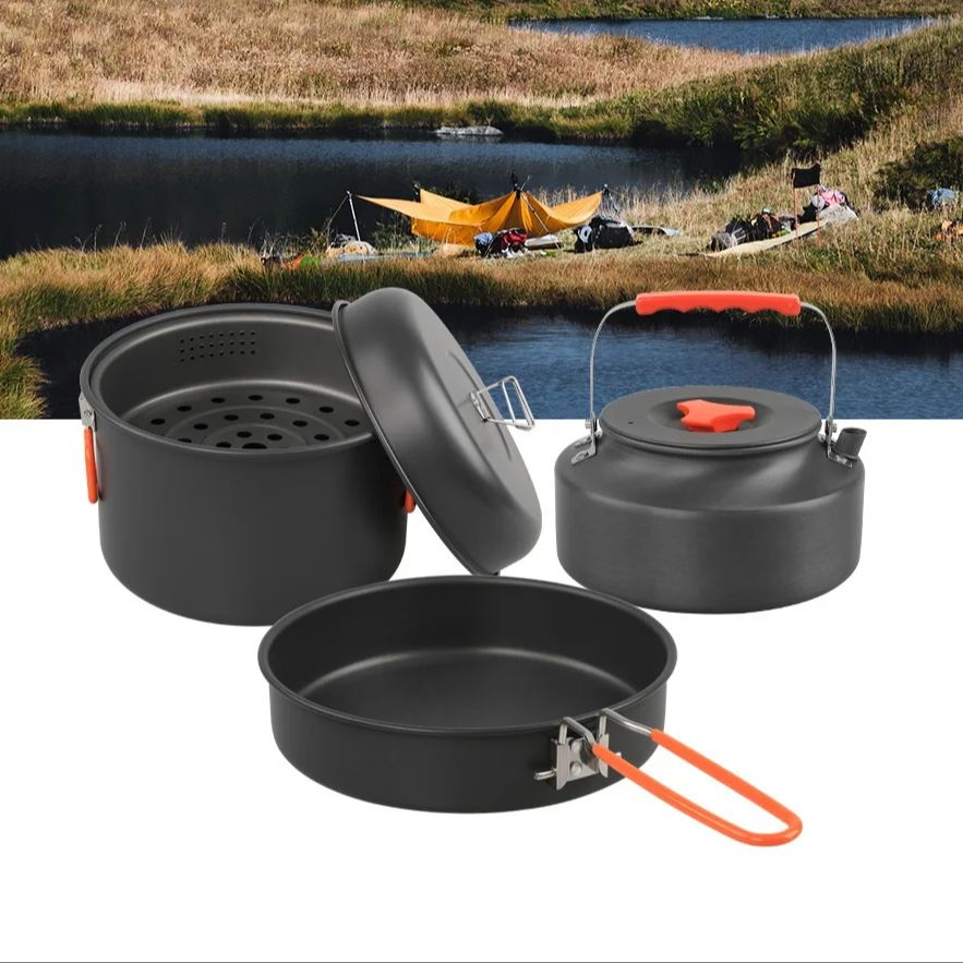 Outdoor Cookware Set Camping C - Camping Cooking Pot Set recension och pris