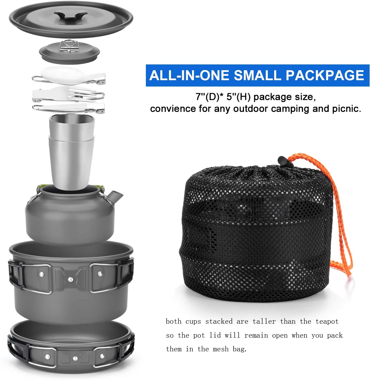 High Quality Aluminium Camping - Quality Camping Cooking Set recension och pris