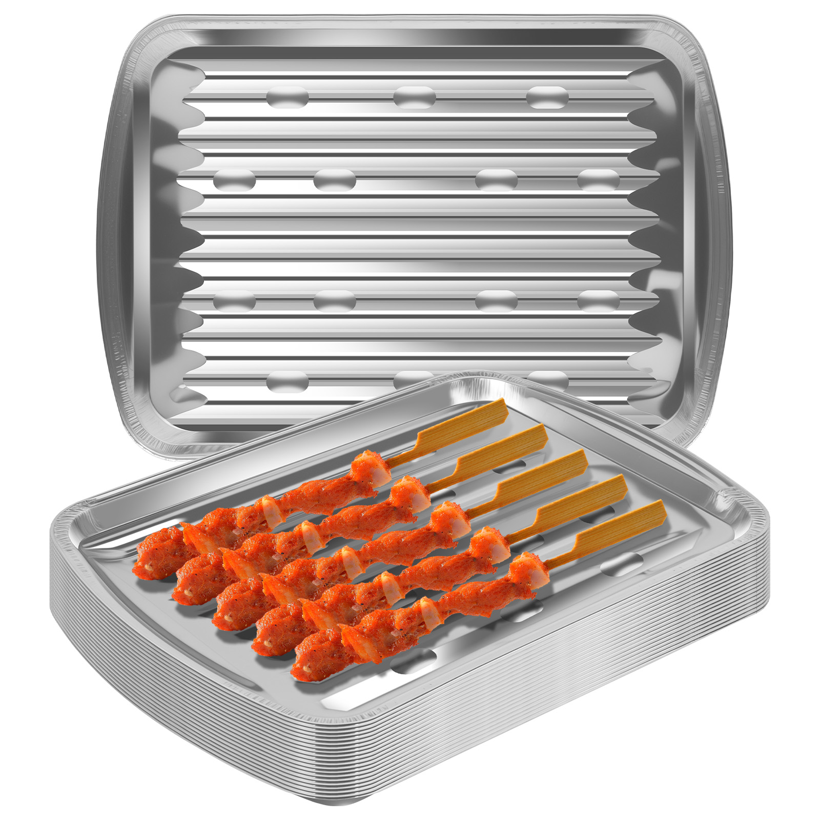 Aluminum Foil Trays Non-Stick  - Camping Cooking Tools recension och pris