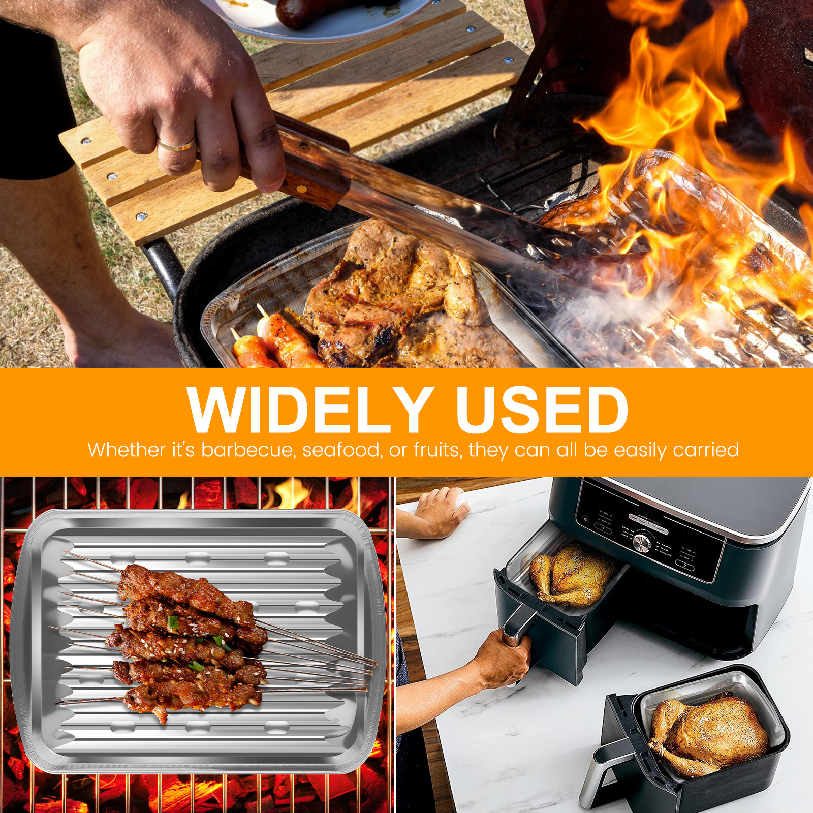 Aluminum Foil Trays Non-Stick  - Camping Cooking Tools recension och pris