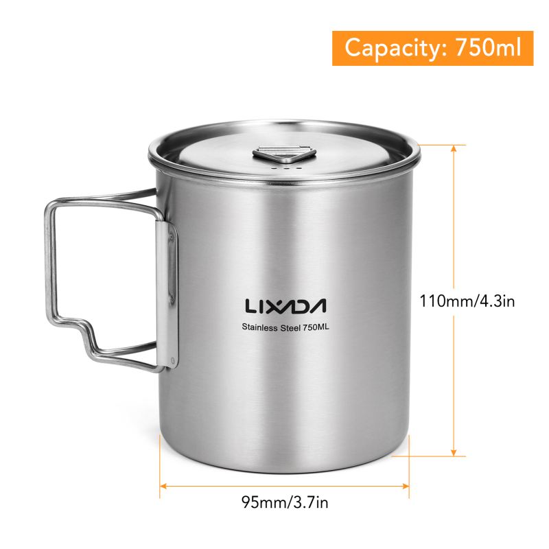 Lixada 750ml Cup Outdoor Stain - Camping Cooking Roll recension och pris