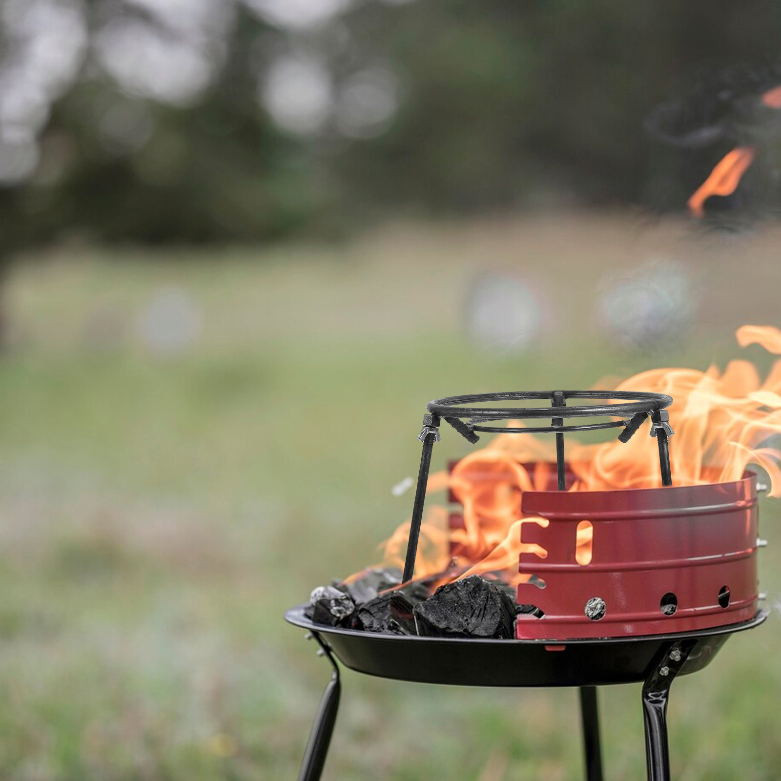 Detachable Triangular Pot Rack - Camping Cooking Ring recension och pris