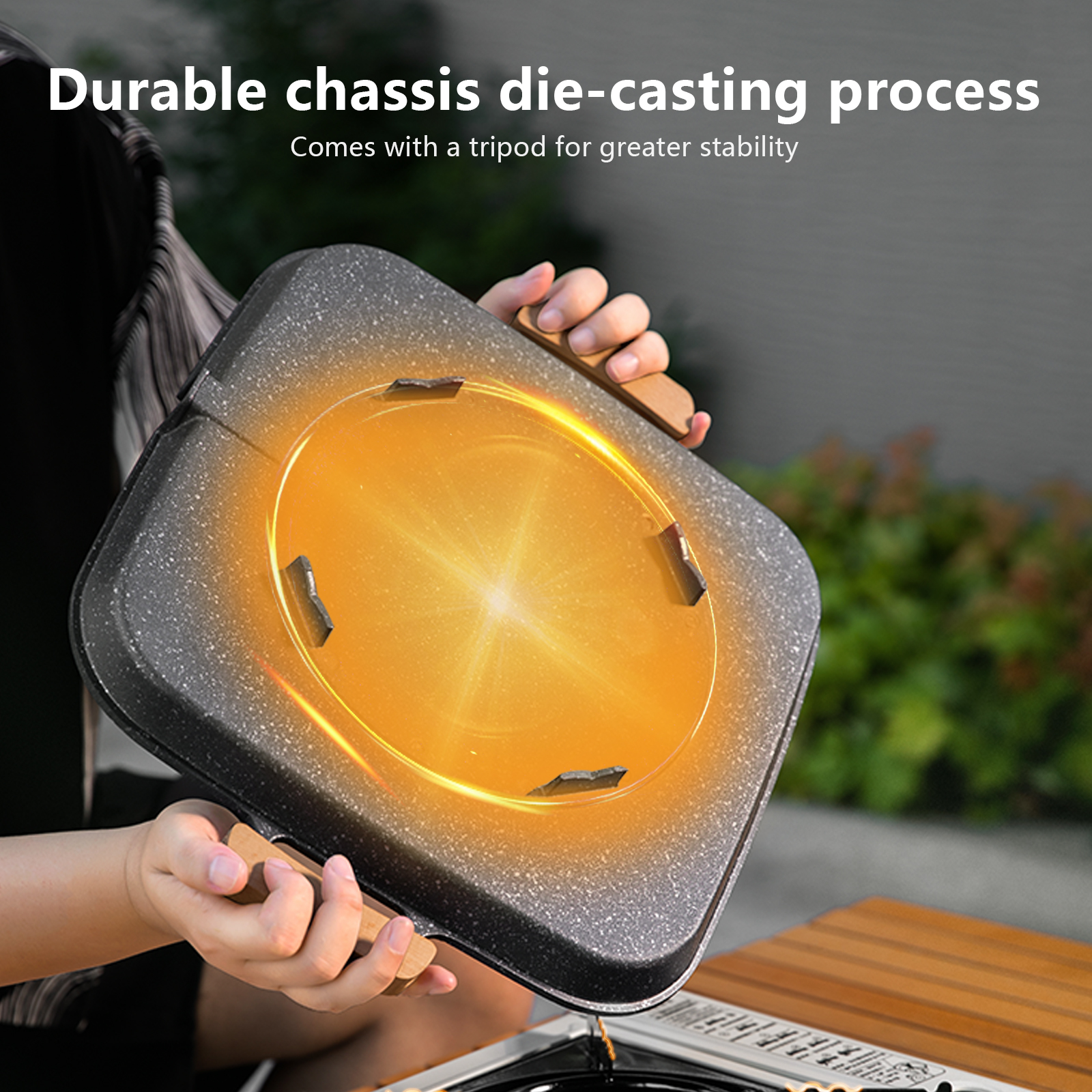 BISINNA Square BBQ Grill Pan N - Camping Cooking Set Non Stick recension och pris