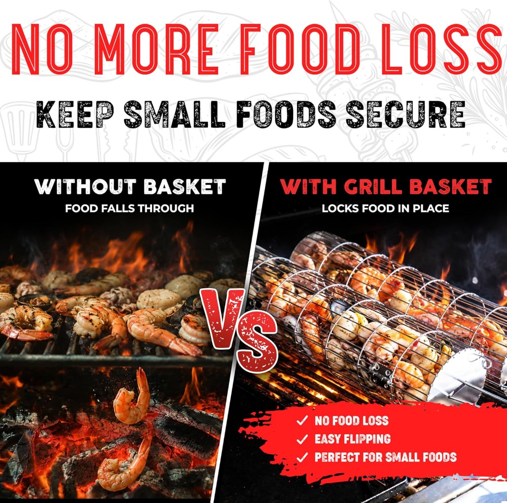 Extra Sturdy Cylinder Grilling - Camping Cooking Vegetables recension och pris
