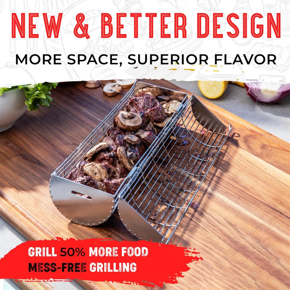 Extra Sturdy Cylinder Grilling - Camping Cooking Vegetables recension och pris