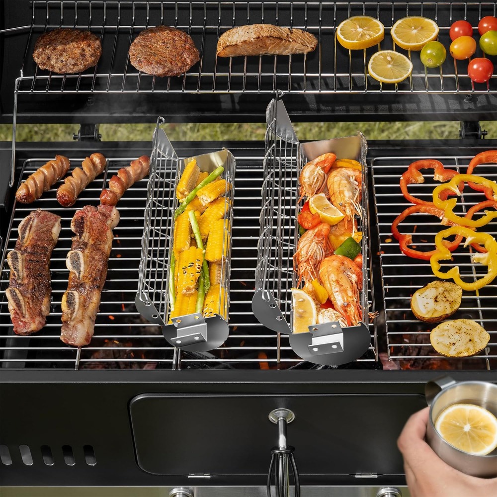 Extra Sturdy Cylinder Grilling - Camping Cooking Vegetables recension och pris