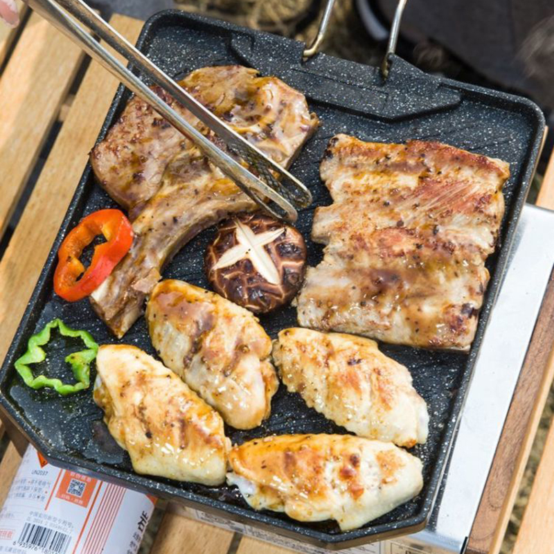 Outdoor camping barbecue pan H - Camping Cooking Set Non Stick recension och pris