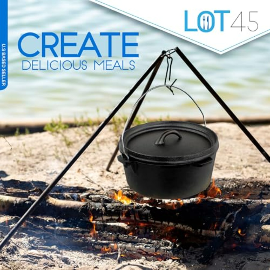 Pre-Seasoned Dutch Oven Campin - Camping Cooking Frying Pan recension och pris