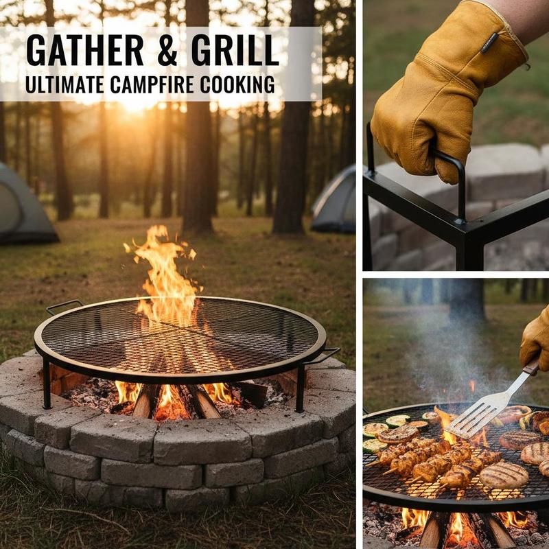 Black Round Cooking Grid 36 In - Campfire Cooking recension och pris