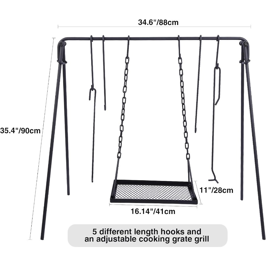 REDCAMP Swing Campfire Grill S - Campfire Cooking recension och pris