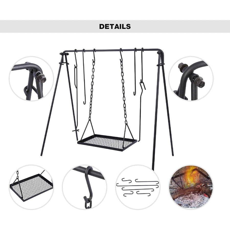 REDCAMP Swing Campfire Grill S - Campfire Cooking recension och pris