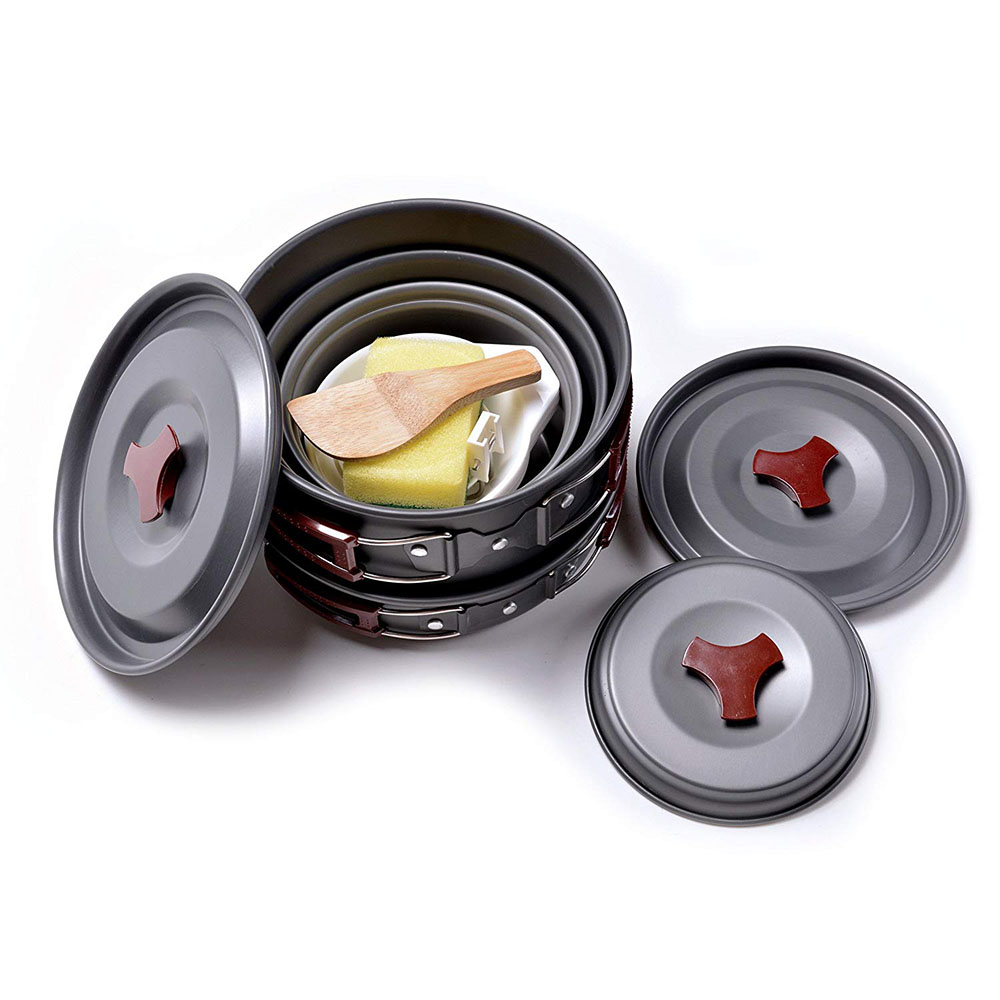 Outdoor Camping Cookware Kit N - Camping Cooking Pot Set recension och pris